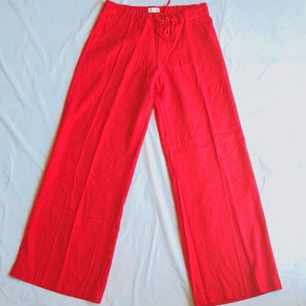 Women Casual Loose Long Pants Wide Leg, size M